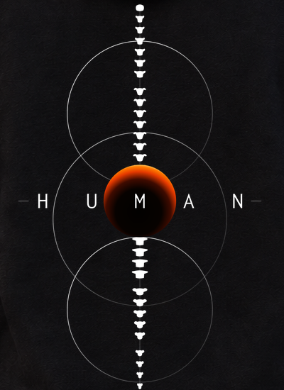 BFM ORIGIN CORE v7 — Bella Canvas 7519 Black, back detail. AI-generated editorial image; not a photograph of the physical product.